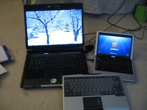 Laptop, netbook, and wireless keyboard